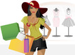 Beautiful girl with shopping