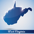 shiny icon in form of West Virginia state, USA