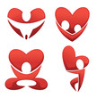Vetor: vector collection of love and heart abstract symbols vector collection of love and heart abstract symbols