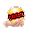 Hand - Plakette - Feedback