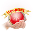 Hand - Plakette - Geprüft