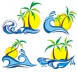 Vacation and travel icons