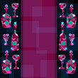Abstract background with decanters, wine glass and space for tex