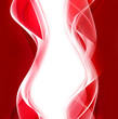 Illustration: Abstract pink and white waves on red background Abstract pink and white waves on red background