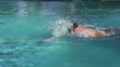 Video: Man swimming in the pool Man swimming in the pool