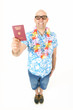 Nerd mit Reisepass