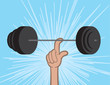 Weights held up by single finger