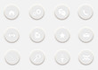White computer Icons on round buttons