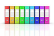 Folders on white isolated - Archive concept