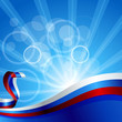 Яркий фон с лентоы в виде флага