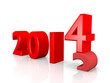 Illustration: Jahreswechsel 2013_2014 - 3D Jahreswechsel 2013_2014 - 3D