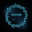 Abstract background with water drops on leaf
