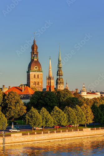 Photo: Riga, the capital of Latvia by the Daugava river Riga, the capital of Latvia by the Daugava river