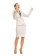Full length portrait of happy rejoicing success
