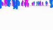 Anonymous Crowd log angle mix of male and female characters