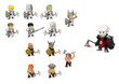 Warrior set vector