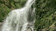 waterfall - dolly shot. The Karkonosze National Park