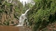 waterfall - dolly shot. The Karkonosze National Park