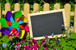 Holz Gartenzaun Tafel windrad