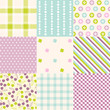 seamless plant patterns with fabric texture