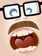 nerd gesicht schreien