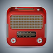 Retro radio vector icon