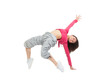 Photo: pretty modern slim hip-hop style teenage girl jumping dancing pretty modern slim hip-hop style teenage girl jumping dancing
