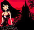 haunted house and sexy witch