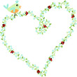 Spring floral heart