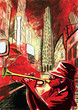 trumpet player (hand drawing converted into vector)