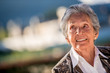 Thoughtful elder woman