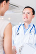 Doctor handshaking with patient