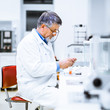 Senior male researcher carrying out scientific research in a lab
