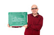 Photo: Man with chalkboard Man with chalkboard