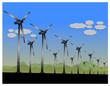 Wind Field with Wind Turbines