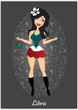 Zodiac horoscope sign Libra with a beautiful girl