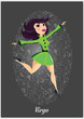 Zodiac horoscope sign Virgo with a beautiful girl