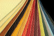 Color palette sample picker of leather material