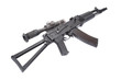 Kalashnikov AK with optical sight on white