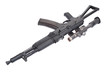 Kalashnikov AK with optical sight on white