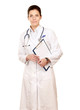 Foto: Portrait of young doctor or medic with folder and stethoscope Portrait of young doctor or medic with folder and stethoscope
