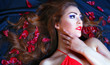 Fashion Girl. Beautiful Makeup and Healthy Hair.