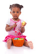 African Girl Holding Chocolate...
