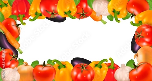 Vector: The big colorful group of vegetables. Vector. The big colorful group of vegetables. Vector.