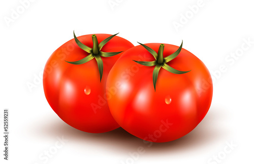 Vector: Tomatoes isolated on on white background. Photo-realistic vector Tomatoes isolated on on white background. Photo-realistic vector