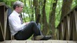 Businessman using laptop