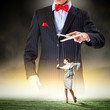Businessman puppeteer