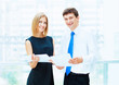 Two young business collegues.