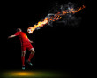 Football player with ball