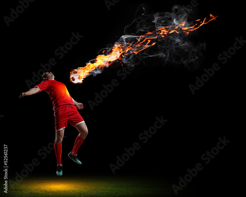 Photo: Football player with ball Football player with ball